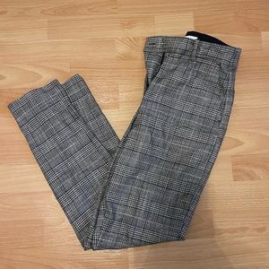 Plaid ankle length slacks